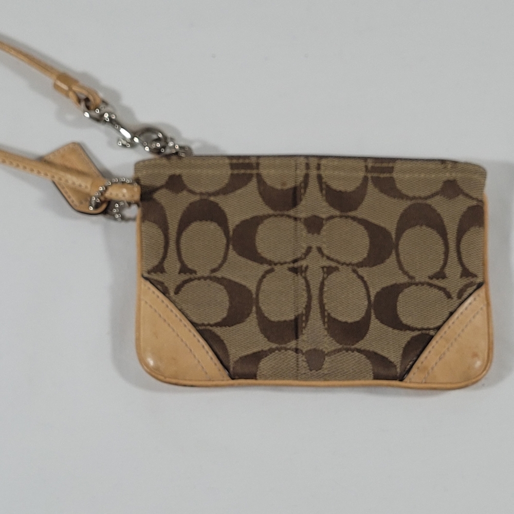 Coach signature print wristlet